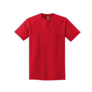 Gildan Ultra Cotton T-Shirt With A Pocket -Red (2300)