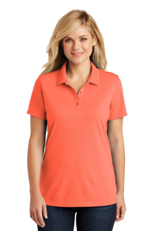 Port Authority Ladies Dry Zone UV Micro-Mesh Polo-Coral (LK110)