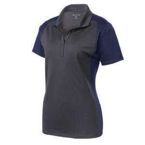 Sport Tek Ladies Colorblock Micropique Sport Wick Polo-True Navy (LST652)