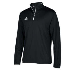 Adidas Climalite Modern Varsity Long Sleeve 1/4 Zip-Black/white (6702)