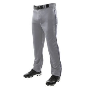 Champro Adult Triple Crown Open Bottom Pant with Piping-Grey/Royal (BP91UA)