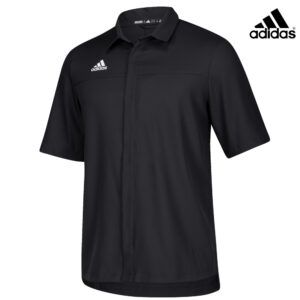 Adidas Team Iconic full button polo shirt   – Black (1787049)