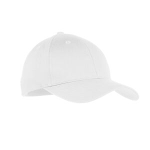 Port and Company Youth Six-Panel Twill Cap-White (YCP80)