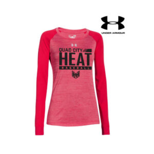 QC Heat Under Armour Women’s Novelty Long Sleeve Tee-Red (QCHNVLTLSW-01)