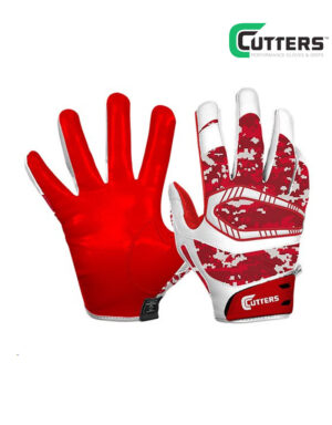 Cutters Rev Pro special edition football gloves-Red Camo (S450-SE)