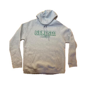 Geneseo Leafs Distressed Print Under Armour Fleece Hoodie-True Grey Heather (GE9198UAHD)