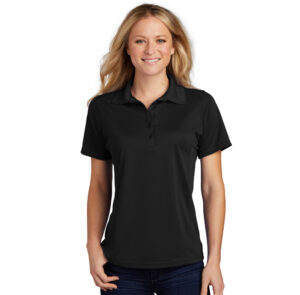 Sport-Tek Ladies Dry Zone Raglan Accent Polo-Black (L475)