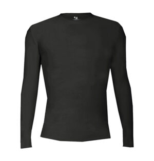 Badger Adult Pro-Compression Long Sleeve Crew-Black (460500)