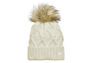 New Era Faux Fur Pom Beanie-Ivory (NE911)