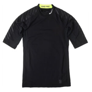 Nike Pro Hyperwarm 1/2 sleeve compression shirt Black/Volt/White (704899-010)