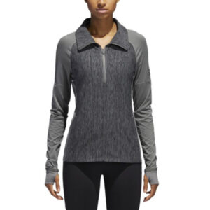 adidas Women’s Performer Baseline 1/4 Zip-Ash Heather (BP6091)