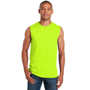 Ultra Cotton Sleeveless T shirts-Safety Green (2700)