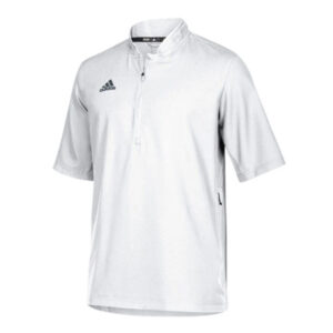 Adidas Climalite Modern Varsity Short Sleeve 1/4 Zip-White (6703)